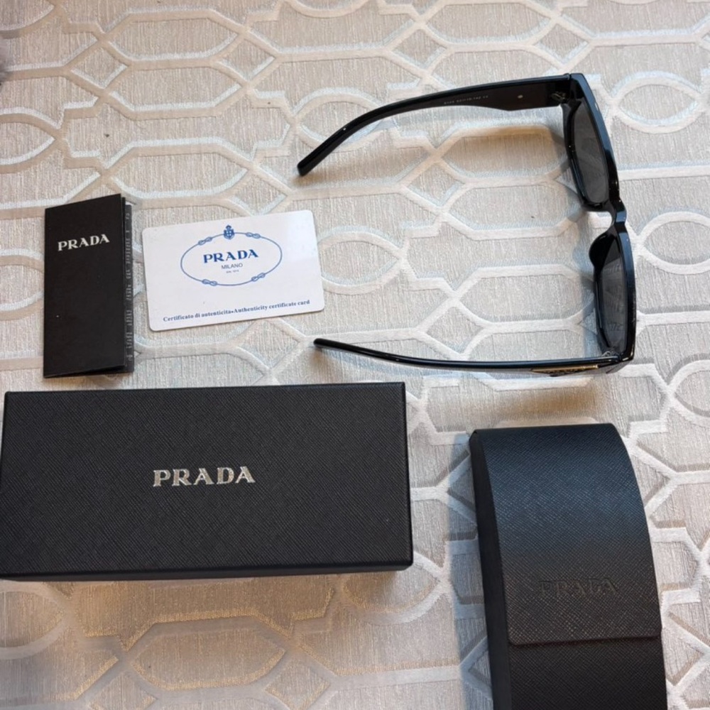 Prada Black Rectangular Sunglasses - image 3